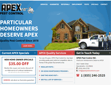 Tablet Screenshot of apexpestcontrolinc.com